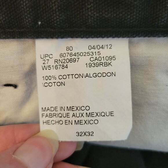 Vintage Dickies Carpenter Black Denim Jeans Work 32x32 Barn Chores Industrial - Picture 2 of 8